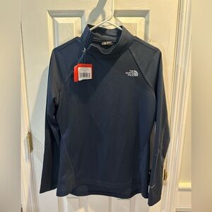 NWT North Face Women’s Canyonlands 1/4 Side Zip Flashdry Navy Long Sleeve Top M‎